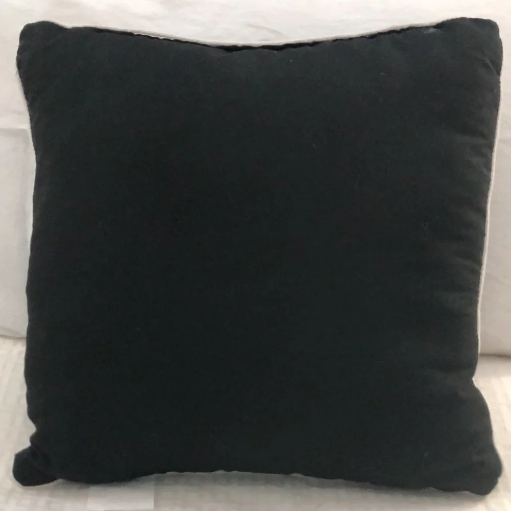 BLACK & WHITE ACCENT PILLOW • 16” X 16”